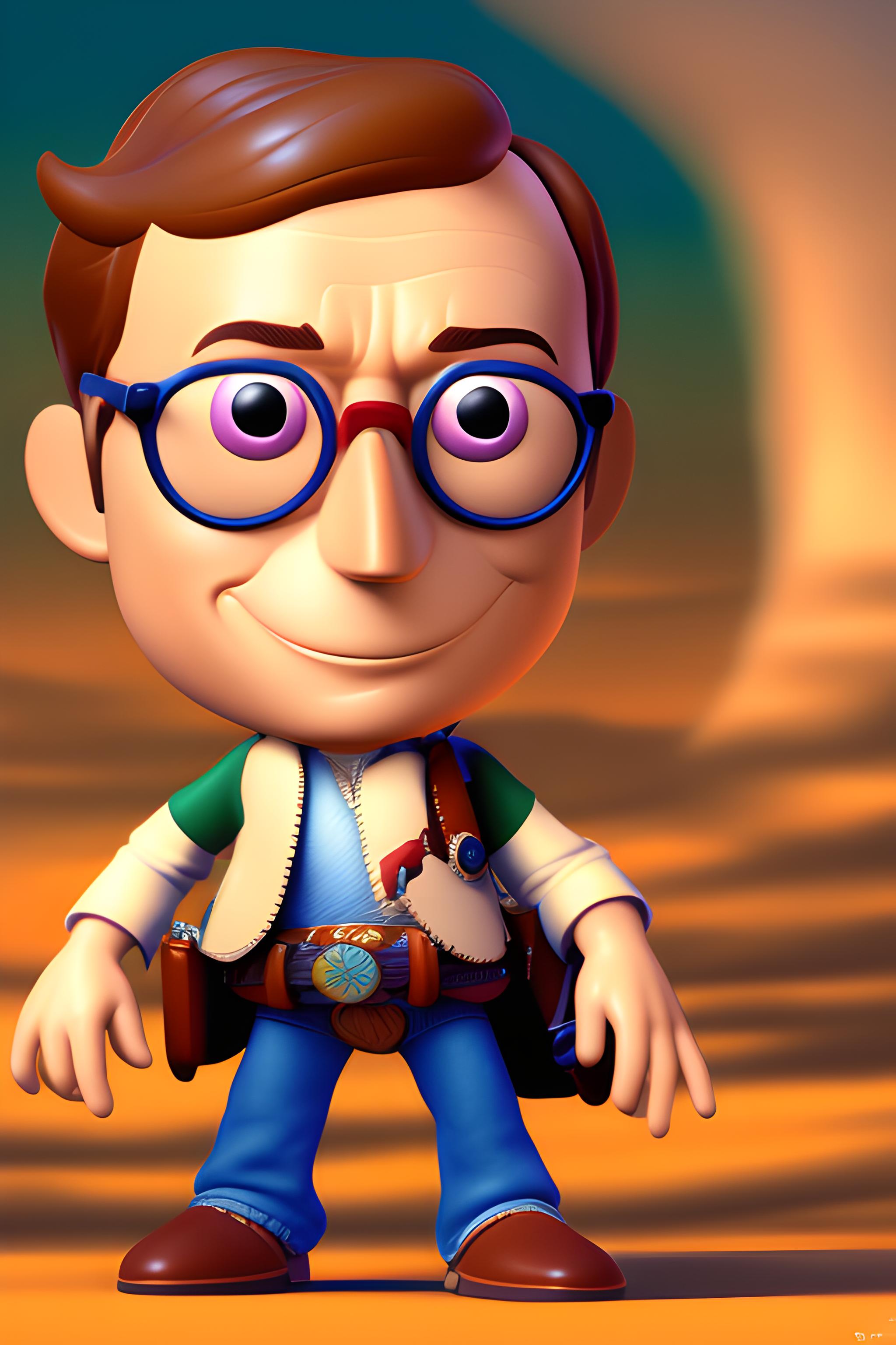 quiero el personaje de Woody estilo funko y con algún texto 
